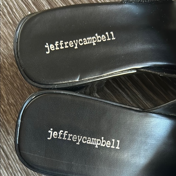 Jeffrey Campbell Black Platform Slide Sandals - Picture 4 of 5